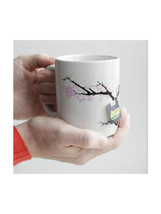 Kikkerland Cana Ceramică Albă Heat Change Cherry Blossom