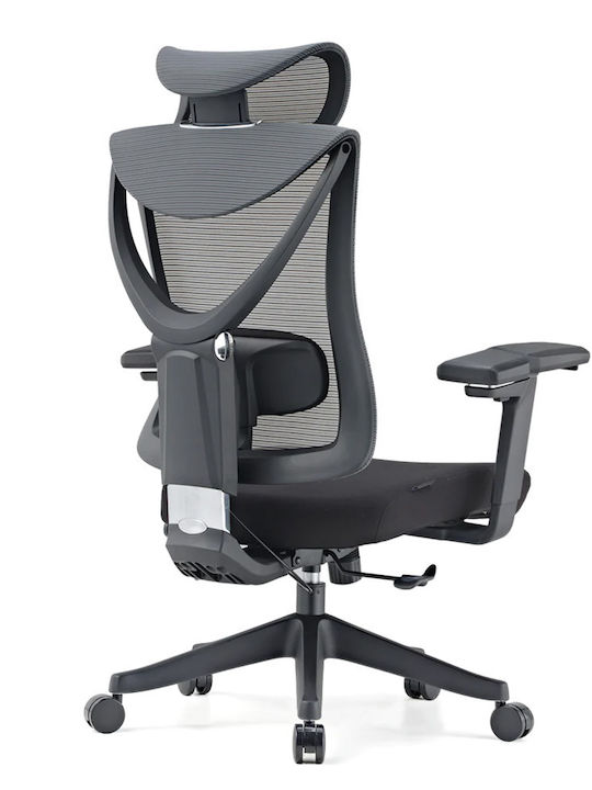 Eureka Ergonomic Καρέκλα Γραφείου με Ρυθμιζόμενα Μπράτσα Μαύρο