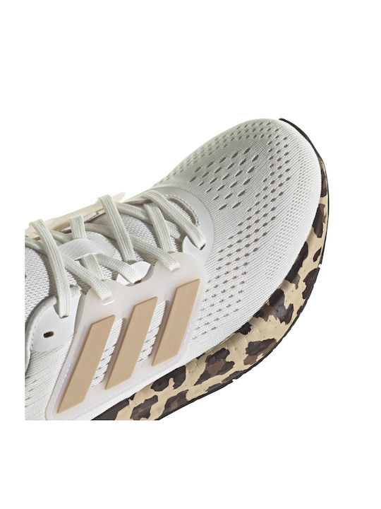 Pureboost 23 Damen Sportschuhe Laufen Core White / Gold Metallic / Shadow Brown