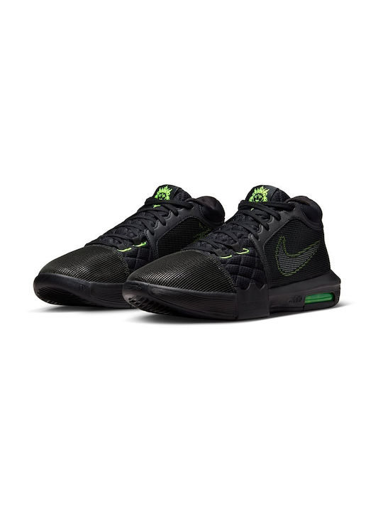 Nike LeBron Witness 8 Ψηλά Μπασκετικά Παπούτσια Μαύρο / Volt / Λευκό