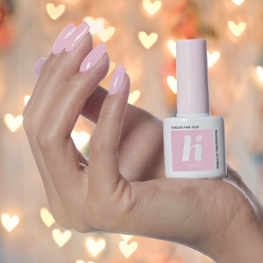 Hi Hybrid Glossy Βερνίκι Νυχιών Μακράς Διαρκείας 229 Tender Pink 5ml