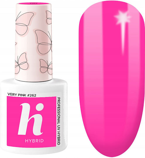 Hi Hybrid Glossy Long Lasting Nail Polish 262 Very Pink 5ml