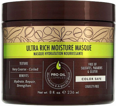 Macadamia Ultra Rich Moisture Mask Very Coarsed - Coiled Haarmaske für Reparatur 236ml