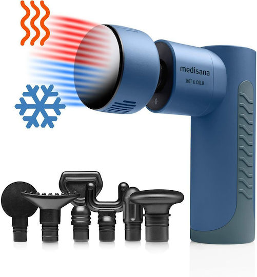 Medisana MG600 Gun Massage for the Neck, the Head, the Waist, the Back, the Legs, the Body & the Hands with Vibration and Heating Function Blue