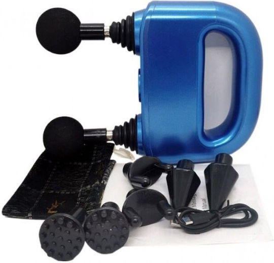 Andowl Double Glin Gun Massage for the Legs, the Body & the Hands with Vibration Blue