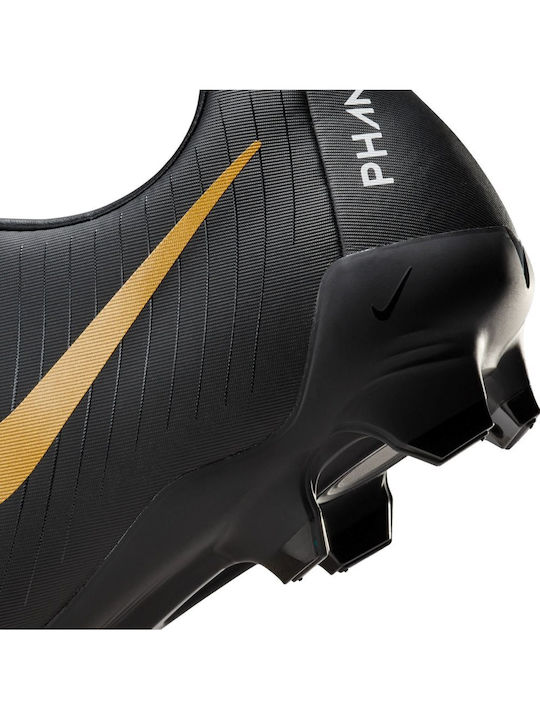Nike Phantom GX 2 Academy Football Shoes with Cleats White / Metallic Gold Coin / Black