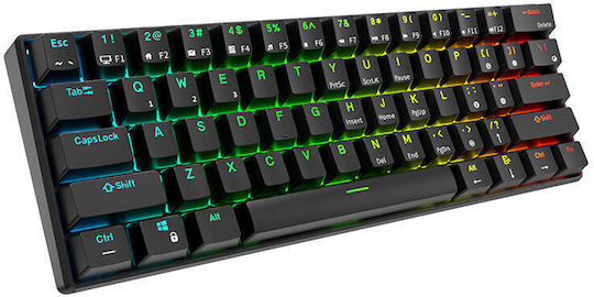 Royal Kludge RK61 Kabelloses Gaming-Technik Tastatur 60% mit Benutzerdefiniertes Rot Schaltern und RGB-Beleuchtung (Englisch (US))
