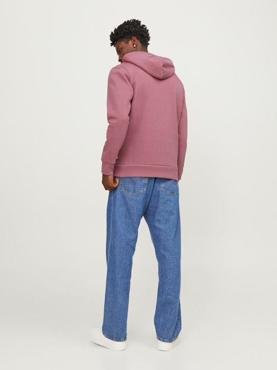 Sweatshirt Fleece with Hood Pink Dark