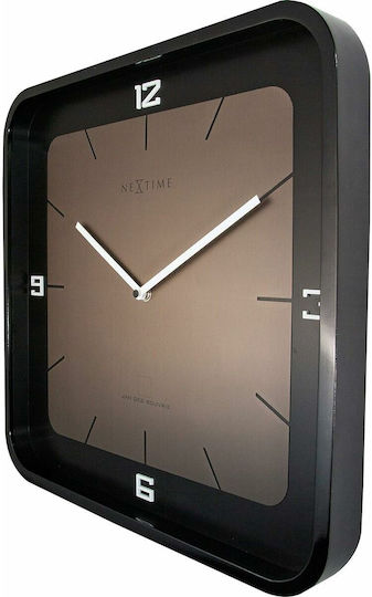Nextime Ρολόι Τοίχου Μαύρο Ø40cm Nextime Ρολόι Τοίχου Μαύρο Ø40cm