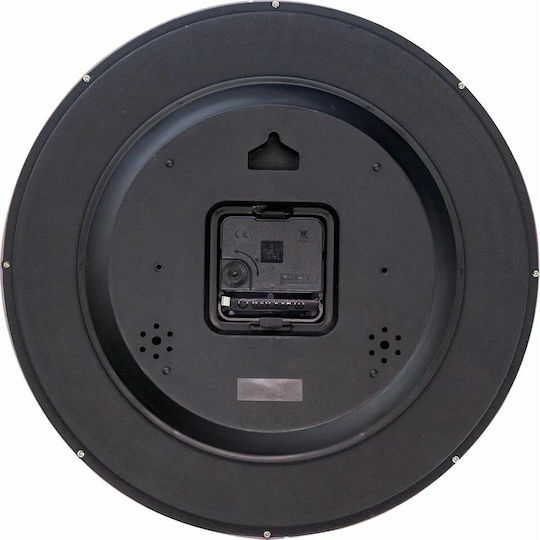 Nextime Wanduhr Kunststoff Schwarz Ø30cm