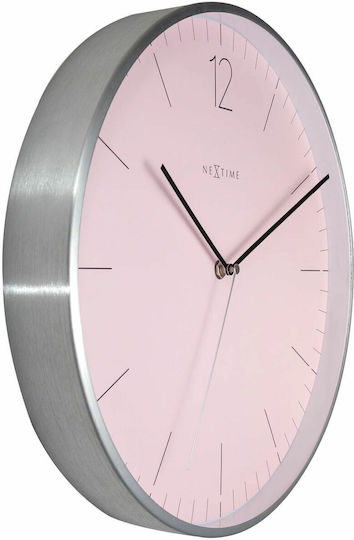 Nextime Ρολόι Τοίχου Ροζ Ø34cm Nextime Ρολόι Τοίχου Ροζ Ø34cm