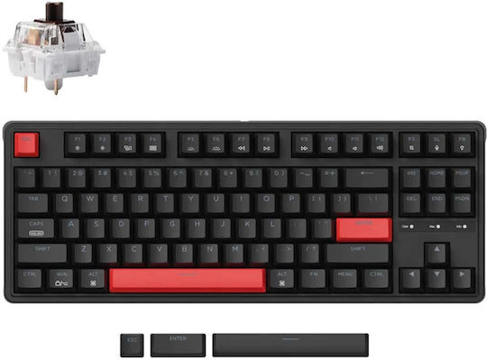 Keychron C3 Pro C3P-A3 Gaming Mechanical Keyboard Tenkeyless with Custom Brown Switches and Illuminated Keys English US
