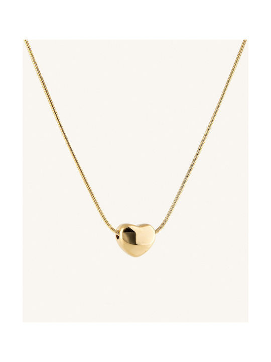 StanStefan Necklace with design Heart from Gold Plated Steel