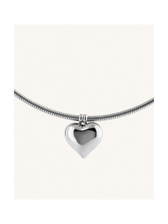 StanStefan Necklace with design Heart from Steel