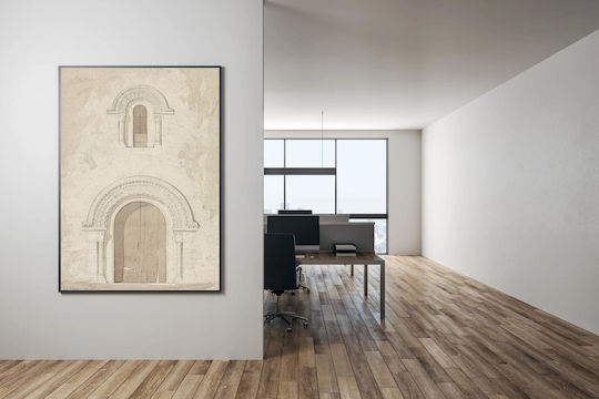 West Doorway And Window In The Church Of Ham Near Valognes, Normandy Tablou pe Pânză 50x80cm
