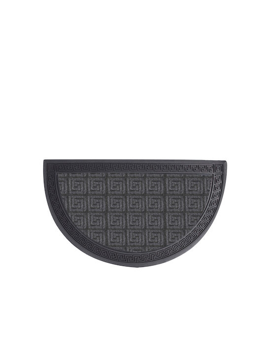 Mc Decor Праг за вход Антиплъзгащ Полукръгъл Сив 40x60бр