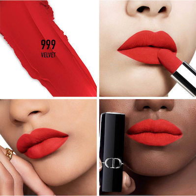 Dior Rouge Ruj De lungă durată Catifea 999 - Velvet Finish 3.5Traduceți în limba 'română' următoarea unitate de specificații pentru un site de comerț electronic în categoria 'Produse de patiserie'. Răspundeți doar cu traducerea