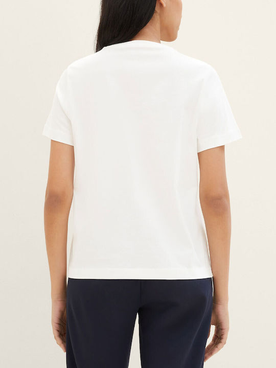 Tom Tailor Γυναικείο T-shirt Λευκό