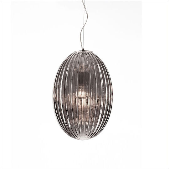 Nova Luce Pendant Light Gray with Socket E27 30x12cm