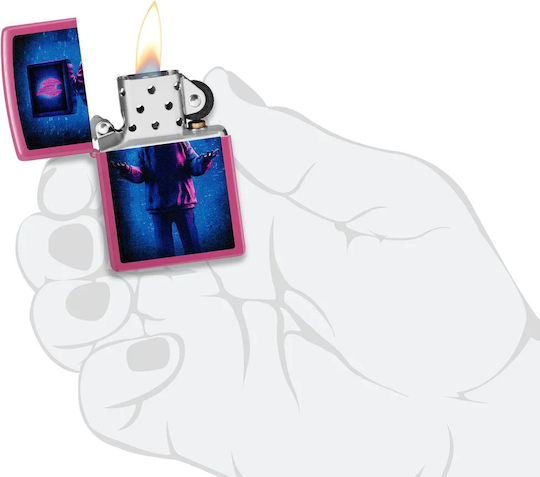 Zippo Αντιανεμικός Αναπτήρας Φλόγας Flame TV Man