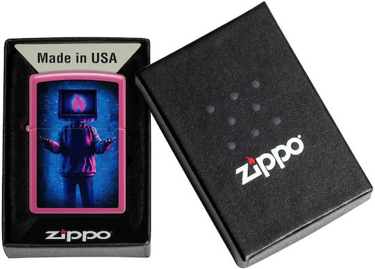 Zippo Αντιανεμικός Αναπτήρας Φλόγας Flame TV Man