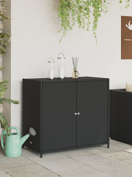 vidaXL Outdoor Storage Box Black L83xW45xH76cm