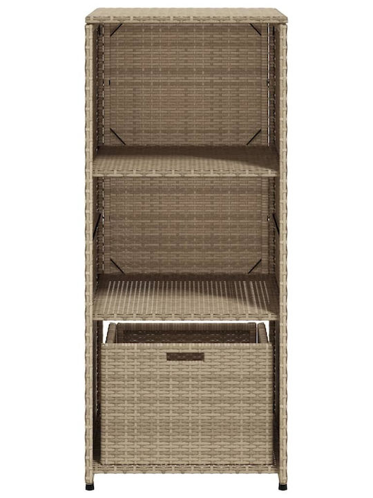 vidaXL Outdoor Storage Box Beige L50xW55xH115cm
