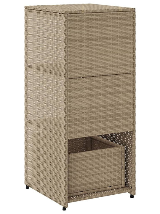 vidaXL Outdoor Storage Box Beige L50xW55xH115cm