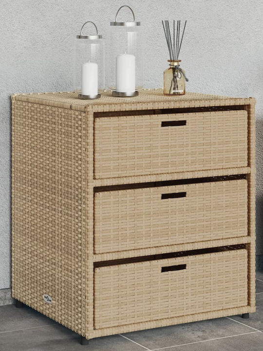 vidaXL Outdoor Storage Box Beige L55xW59xH69cm