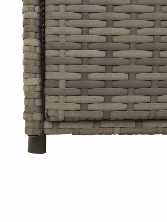 vidaXL Cutie de depozitare pentru exterior Rattan Gri L55xW55xH111buc