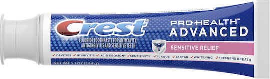 Crest Pro-health Advanced Sensitive Relief Οδοντόκρεμα για Τερηδόνα & Ευαίσθητα Δόντια 144gr