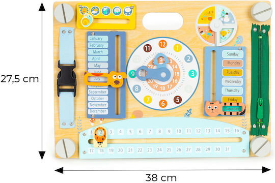 Ecotoys Sensory Manipulation Board Educational Game Knowledge made of Wood