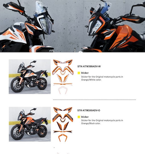 C-Racer Αυτοκόλλητα Σετ Πορτοκαλί