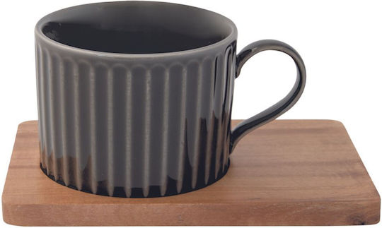Easy-Life Porcelain Coffee Cup Set 250ml Gray 2pcs