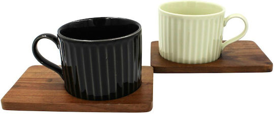 Easy-Life Porcelain Coffee Cup Set 250ml Gray 2pcs