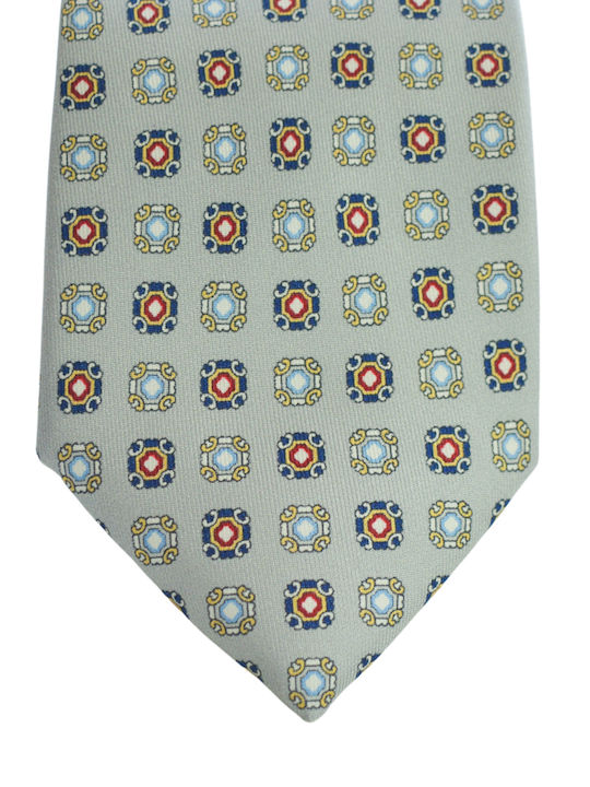 E-Ties Men's Tie Silk Printed in Gray Color