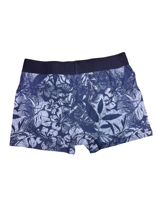 Mr.Big Men's Boxer Blue with Patterns