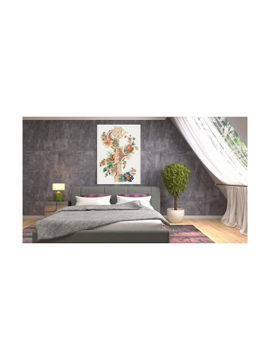 Vertical Decorative Floral Band (1773) By Giacomo Cavenezia Painting on Canvas 70x100cm