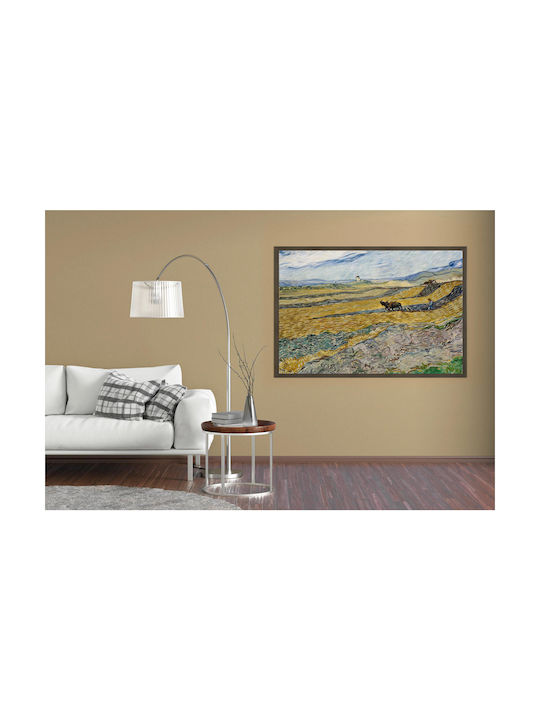 Vincent Van Gogh - Enclosed Field With Ploughman Gemälde Kopie von Van Gogh auf Leinwand 65x40cm