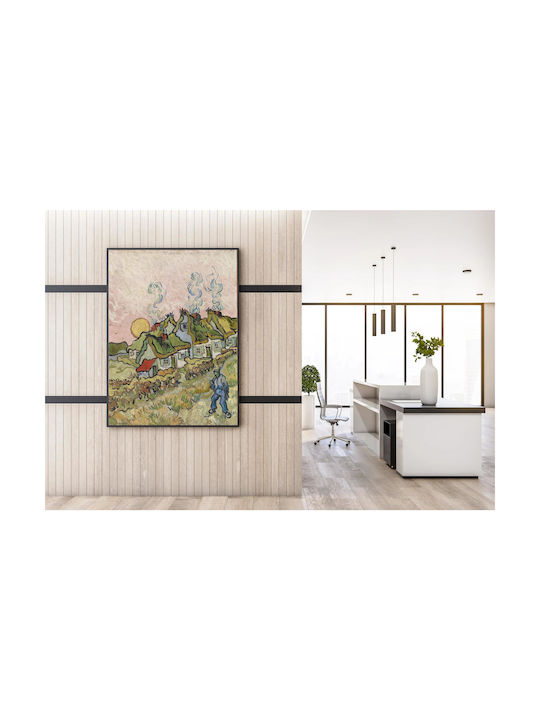 Houses And Figure By Vincent Van Gogh Painting Copy of Van Gogh on Canvas 40x50cm