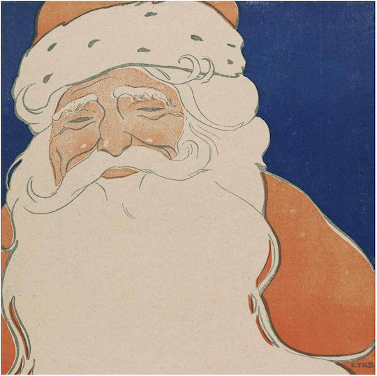 Santa Claus Illustration 1901 Tablou pe Pânză 110x110cm