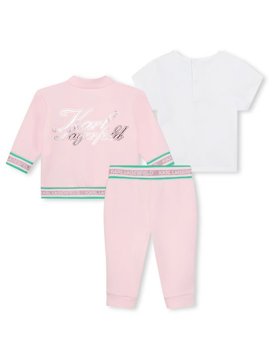 Karl Lagerfeld Kinder Sweatpants Set - Jogginganzug Rose 2Stück