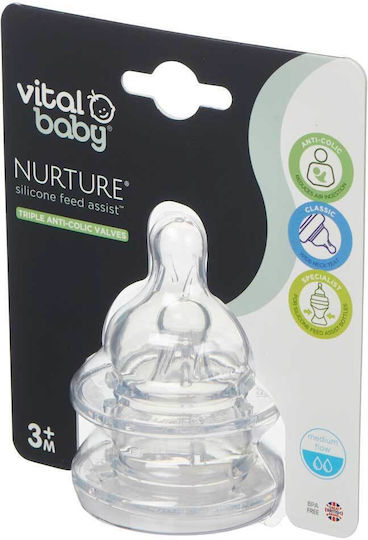 Vital Baby Силиконови Биберони за 3+ Месеца 2 Бройки