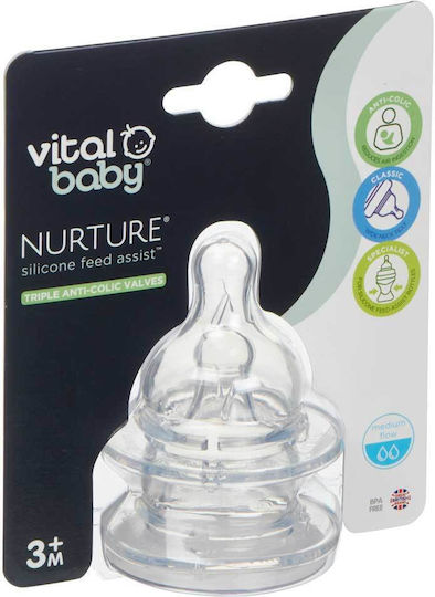 Vital Baby Силиконови Биберони за 3+ Месеца 2 Бройки
