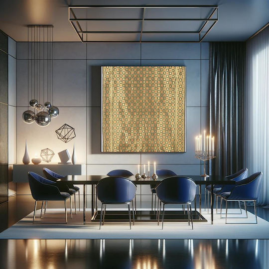 Brocade Gemälde Metallisch 110x110cm