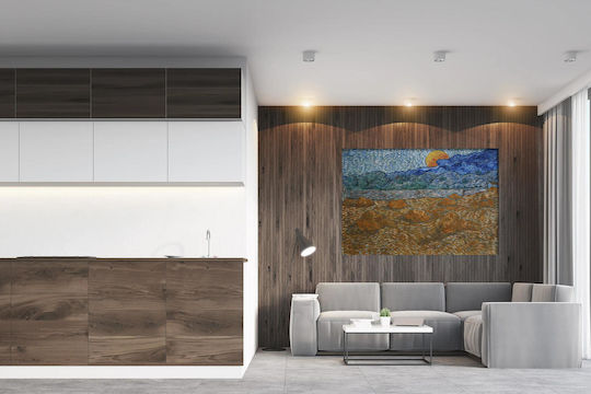 Wheat Sheaves Rising Moon; Картина Копие на Ван Гог Платнен 50x40см