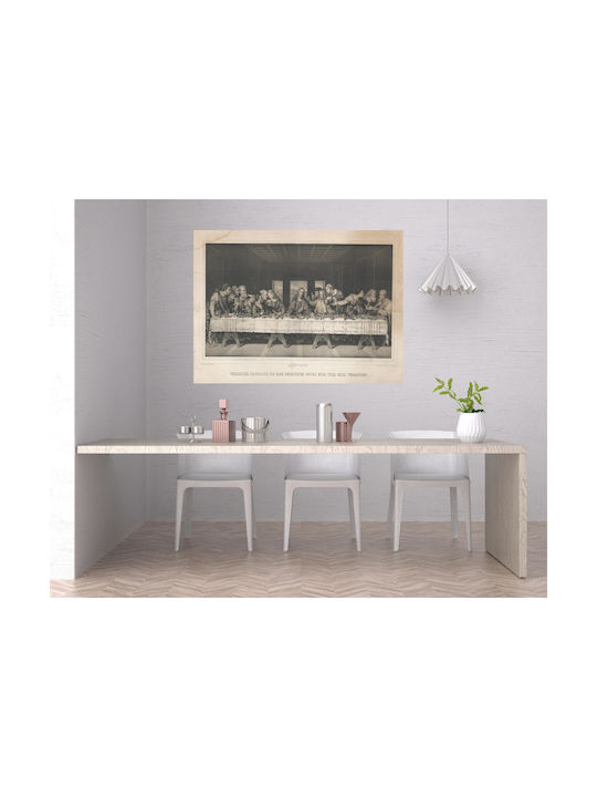 Last Supper Leonardo Gemälde auf Leinwand 65x40cm