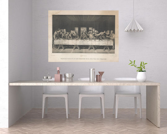 Last Supper Leonardo Painting on Canvas 65x40cm