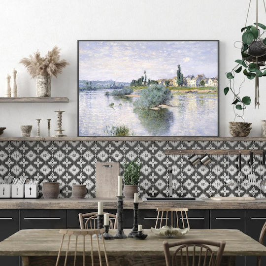 Claude Monet's The Seine At Lavacourt (1880) Painting on Canvas 80x50cm