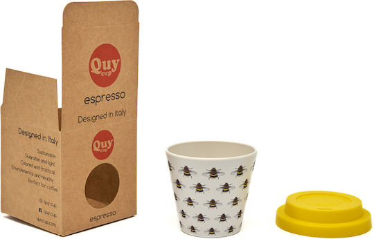 QuyCup Tasse Keramik mit Deckel Bunt 90ml 1Stück QuyCup Tasse Keramik mit Deckel Bunt 90ml 1Stück